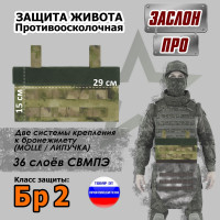 Защита живота противоосколочная "Заслон ПРО". Класс защиты Бр 2. Цвет: мох зеленый (Балтекс, Россия).