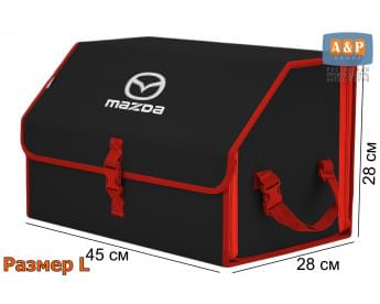 Органайзер-саквояж "Союз" в багажник Mazda (Мазда), размер L. Цвет: черный с красной окантовкой.